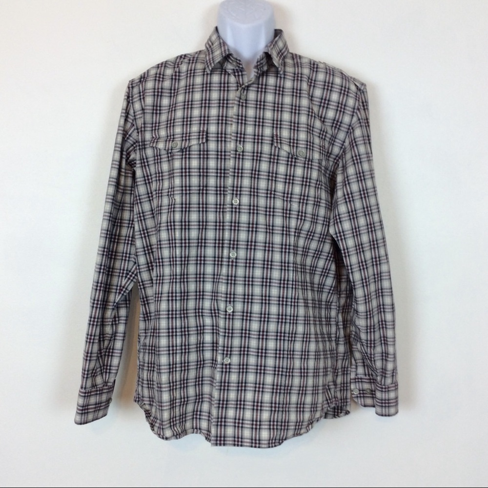 Banana Republic Check & Plaid Button Front Shirt